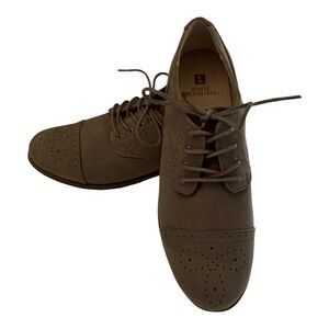 White Mountain Brown Suede Shoes Womens SIZE 6 1/2 Lace Up Wingtip Oxfords